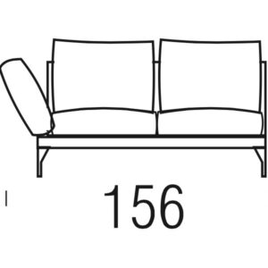 Beltá / Frajumar designové sedačky Asso 156cm open  Sedací soupravy