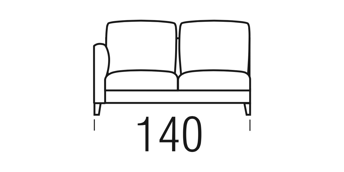 Beltá / Frajumar designové sedačky Slim 140cm open Sedací soupravy