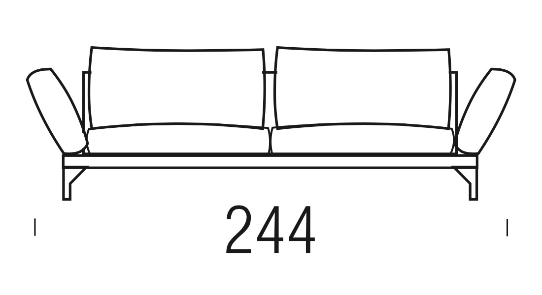 Beltá / Frajumar designové sedačky Asso 244cm Sedací soupravy
