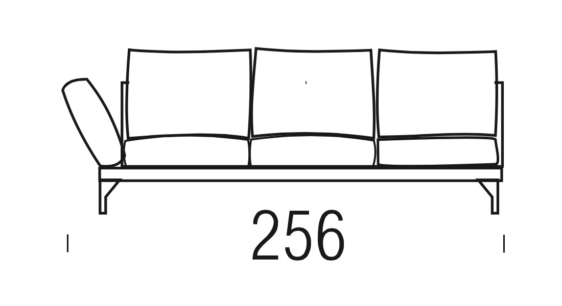 Beltá / Frajumar designové sedačky Asso 256cm open Sedací soupravy