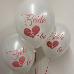 10 ks balónků Bride to be - bílá - trička na rozlučku se svobodou