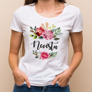Květinové tričko barevné květy - Nevěsta XXL - trička na rozlučku se svobodou