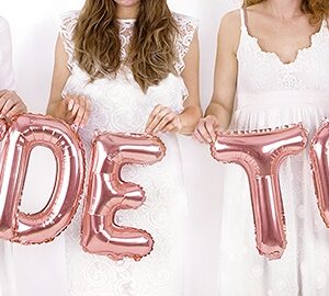 Balónkový set Bride to be rosegold - trička na rozlučku se svobodou