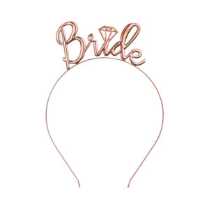 Rosegold čelenka Bride - trička na rozlučku se svobodou
