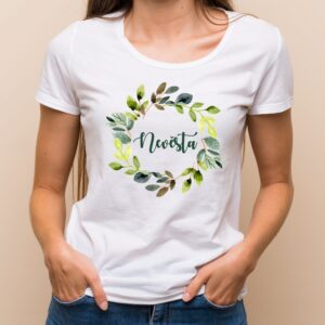 Květinové tričko zelený věneček - Nevěsta XXL - trička na rozlučku se svobodou
